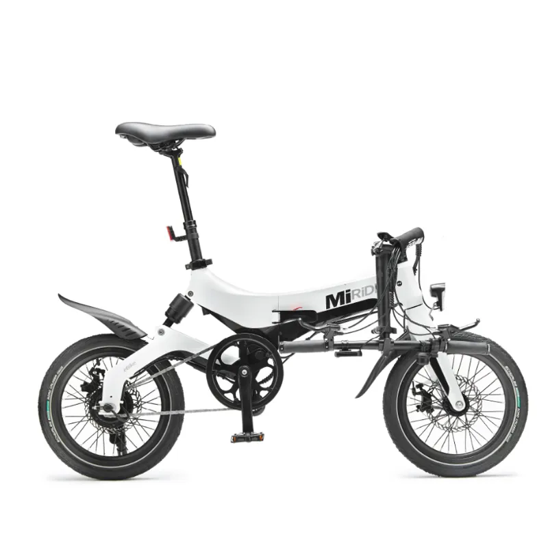 MiRider One Electric Folding Bike in White-1